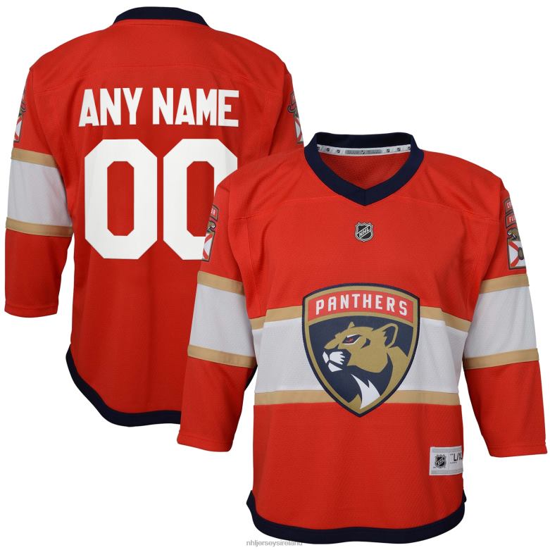 NHL Youth Florida Panthers Red Home Replica Custom Jersey D002V822 Clothing