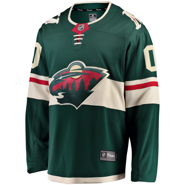 NHL Youth Minnesota Wild Fanatics Branded Green Home Breakaway Custom Jersey D002V1612 Clothing