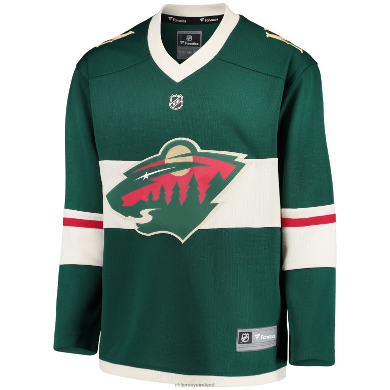 NHL Youth Minnesota Wild Fanatics Branded Green Home Replica Blank Jersey D002V430 Clothing