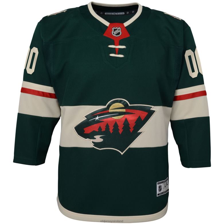 NHL Youth Minnesota Wild Green Home Premier Custom Jersey D002V267 Clothing