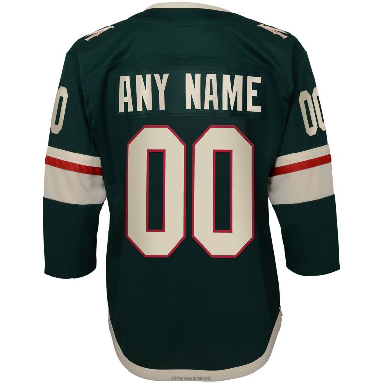 NHL Youth Minnesota Wild Green Home Premier Custom Jersey D002V267 Clothing