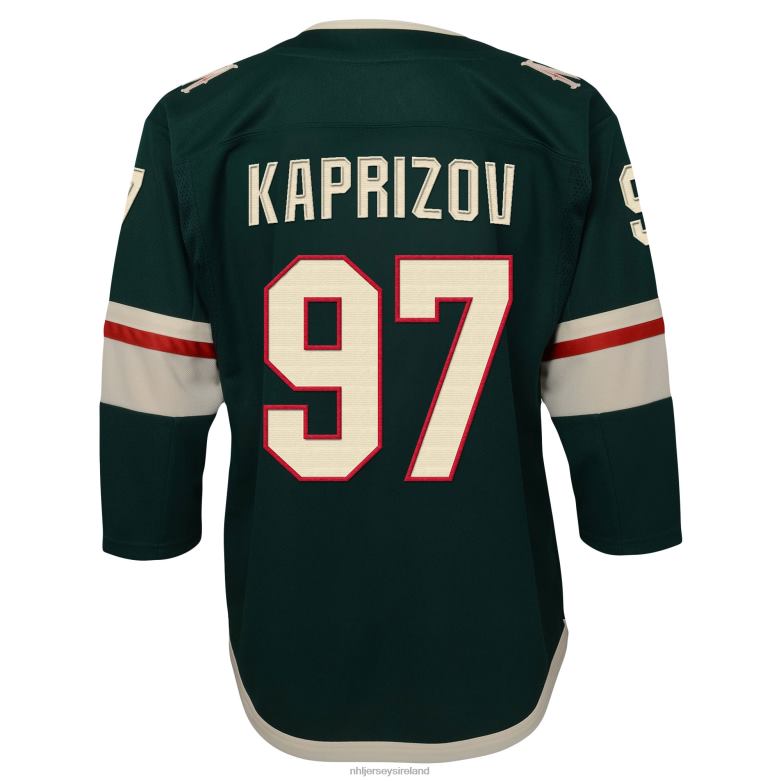 NHL Youth Minnesota Wild Kirill Kaprizov Green Home Premier Player Jersey D002V83 Clothing