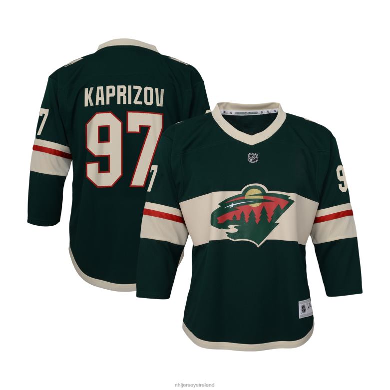 NHL Youth Minnesota Wild Kirill Kaprizov Green Home Replica Player Jersey D002V276 Clothing