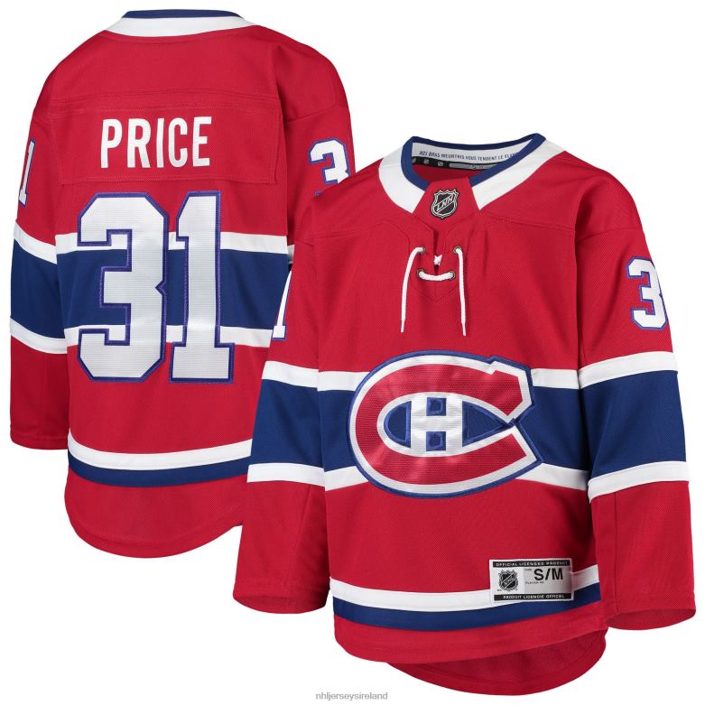 NHL Youth Montreal Canadiens Carey Price Red Premier Player Jersey D002V449 Clothing