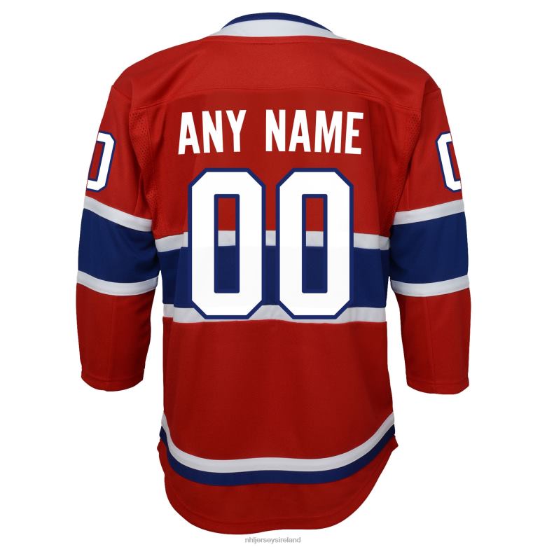 NHL Youth Montreal Canadiens Red Home Premier Custom Jersey D002V589 Clothing