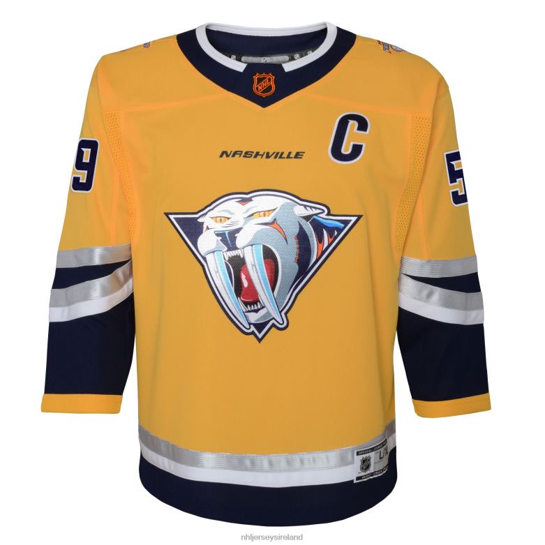 NHL Youth Nashville Predators Roman Josi Yellow Special Edition 20 Premier Player Jersey D002V876 Clothing