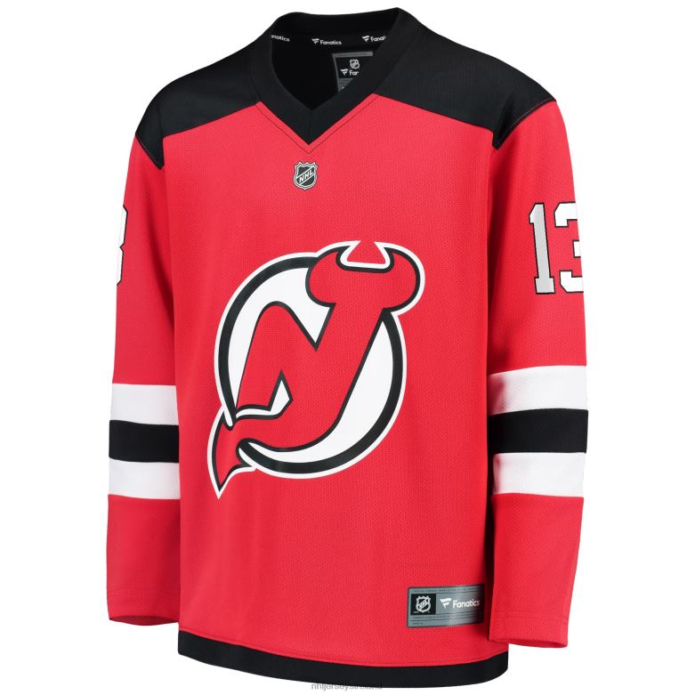 NHL Youth New Jersey Devils Nico Hischier Fanatics Branded Red Replica Player Jersey D002V203 Clothing
