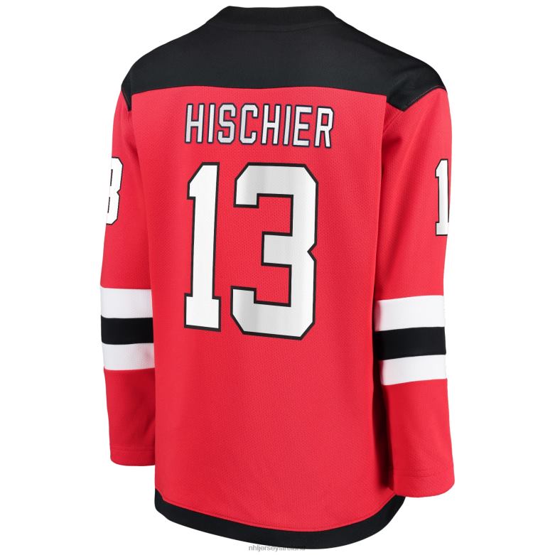 NHL Youth New Jersey Devils Nico Hischier Fanatics Branded Red Replica Player Jersey D002V203 Clothing