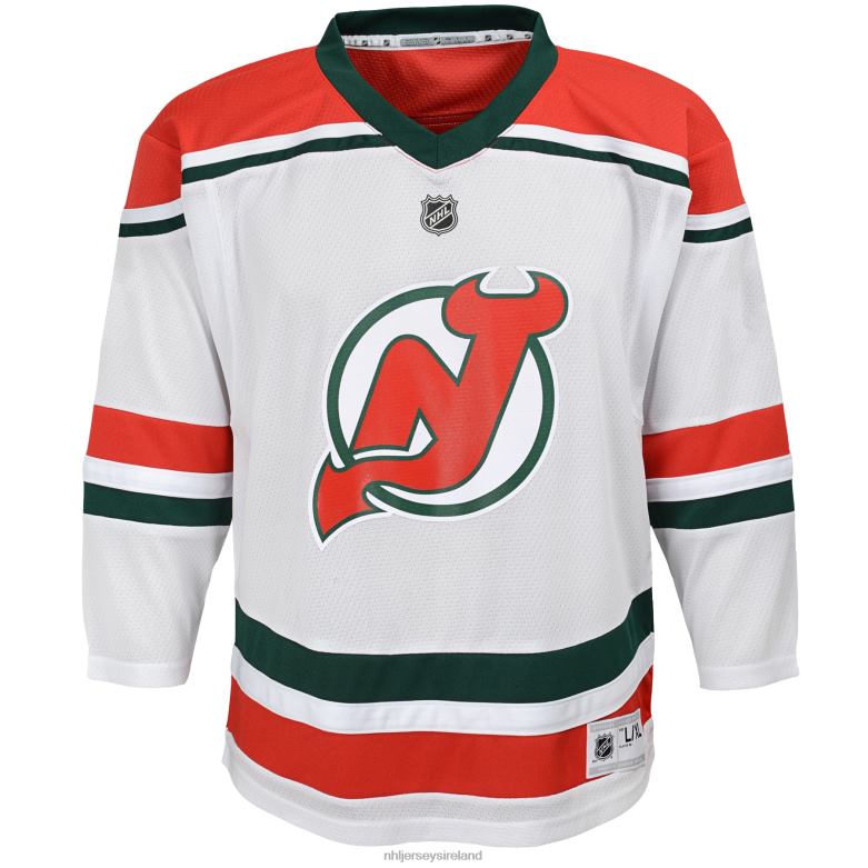 NHL Youth New Jersey Devils White 2022/23 Heritage Replica Jersey D002V929 Clothing
