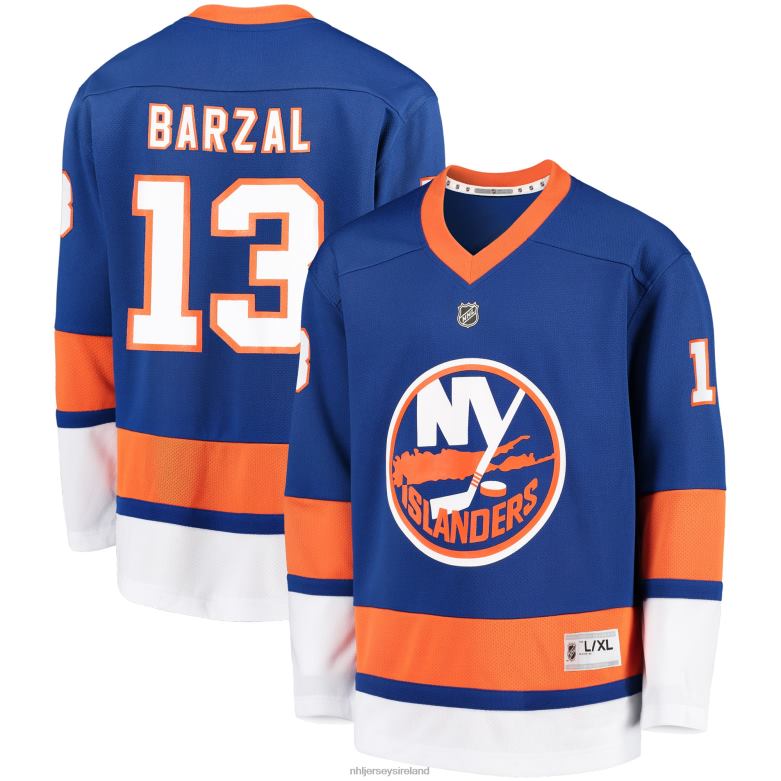 NHL Youth New York Islanders Mathew Barzal Royal Home Player Replica Jersey D002V256 Clothing