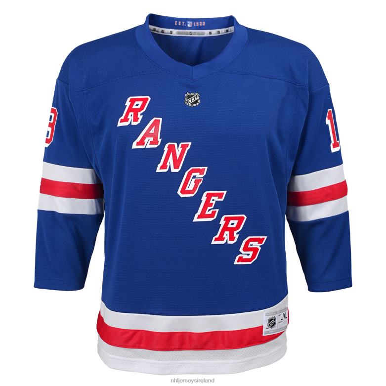 NHL Youth New York Rangers Alexis Lafreniere Blue Home Replica Player Jersey D002V638 Clothing