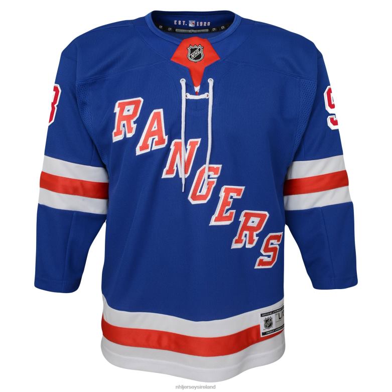 NHL Youth New York Rangers Mika Zibanejad Blue Home Premier Player Jersey D002V118 Clothing