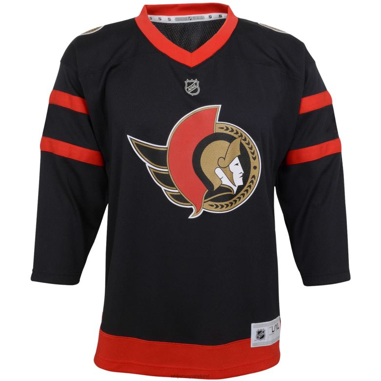 NHL Youth Ottawa Senators Black Home Replica Custom Jersey D002V1663 Clothing