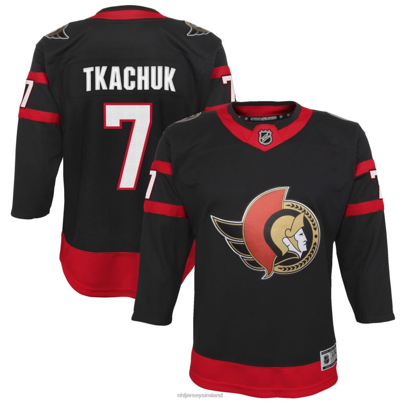 NHL Youth Ottawa Senators Brady Tkachuk Black 2020/21 Home Premier Player Jersey D002V2155 Clothing