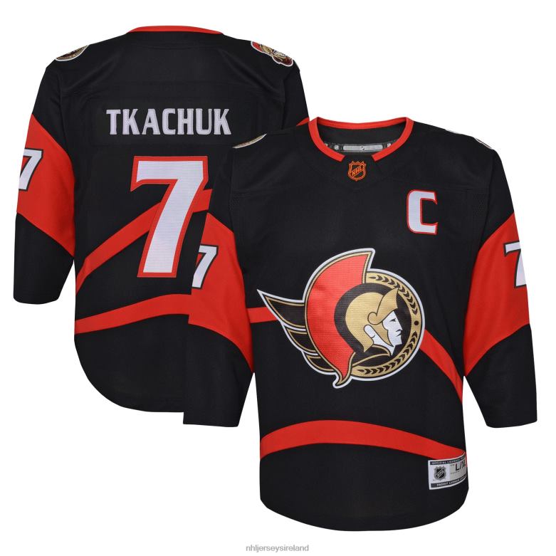 NHL Youth Ottawa Senators Brady Tkachuk Black Special Edition 20 Premier Player Jersey D002V1190 Clothing