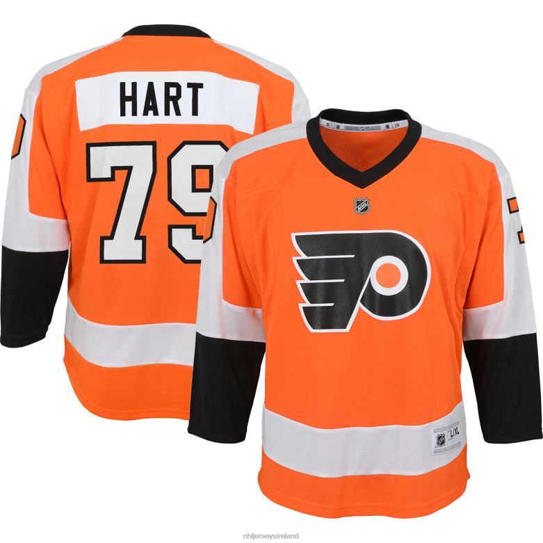 NHL Youth Philadelphia Flyers Carter Hart Orange Home Replica Player Jersey D002V678 Clothing