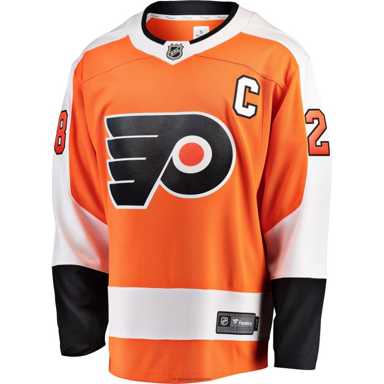 NHL Youth Philadelphia Flyers Claude Giroux Fanatics Branded Orange Home Breakaway Player Jersey D002V700 Clothing