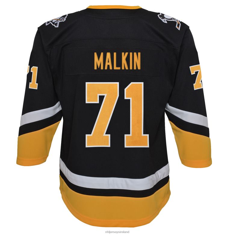 NHL Youth Pittsburgh Penguins Evgeni Malkin Black 2021/22 Alternate Premier Player Jersey D002V1406 Clothing