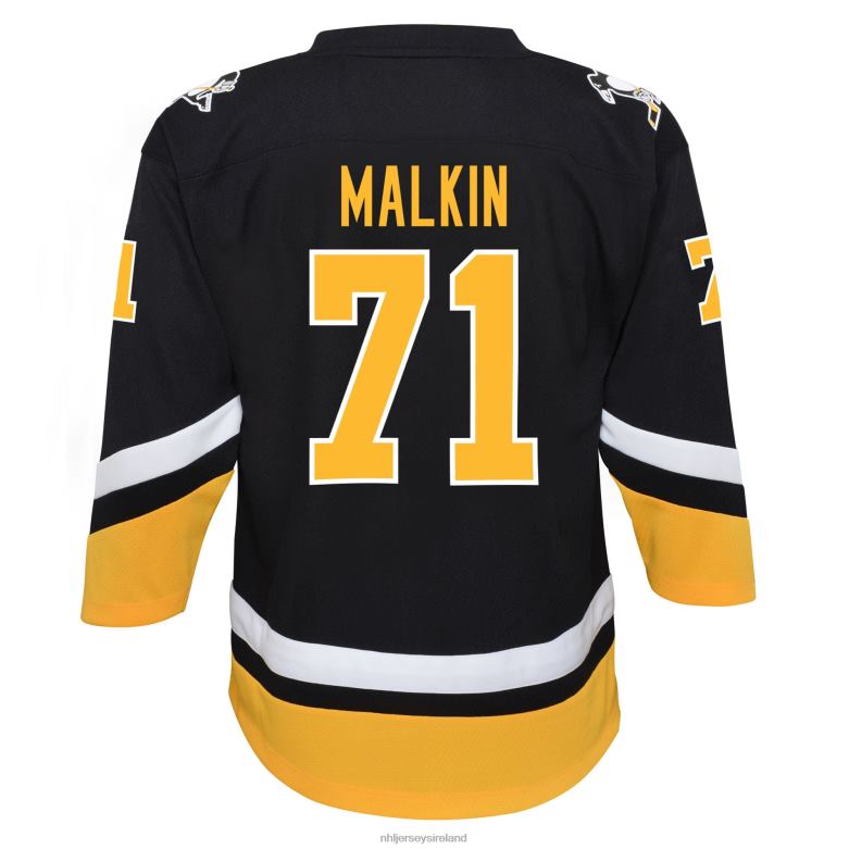 NHL Youth Pittsburgh Penguins Evgeni Malkin Black 2021/22 Alternate Replica Player Jersey D002V980 Clothing