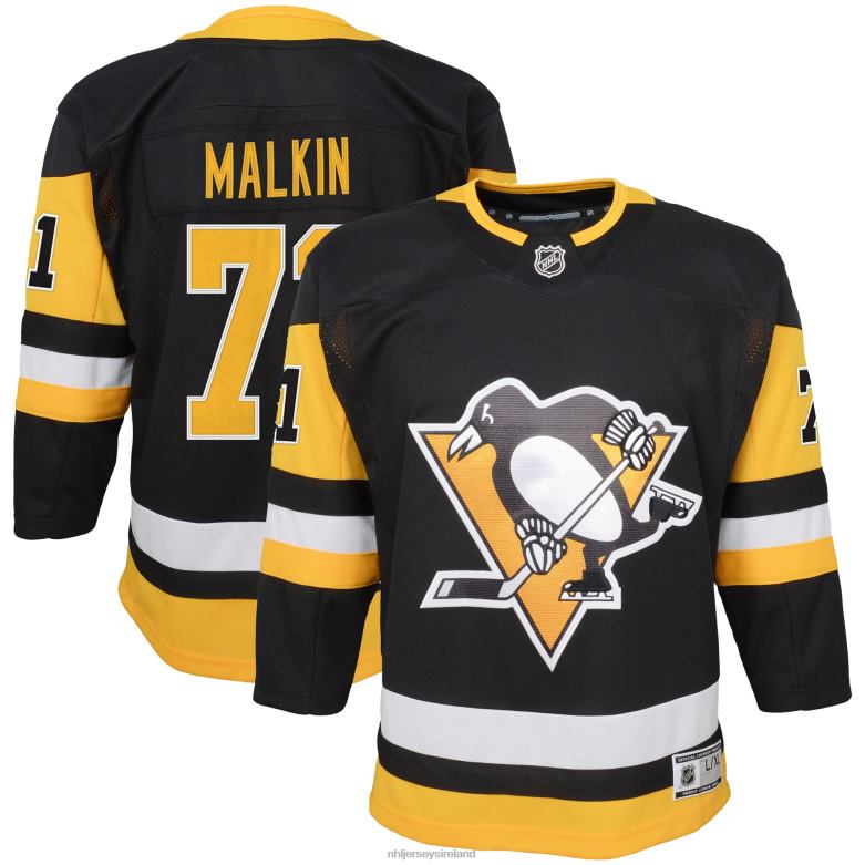 NHL Youth Pittsburgh Penguins Evgeni Malkin Black Home Premier Player Jersey D002V428 Clothing