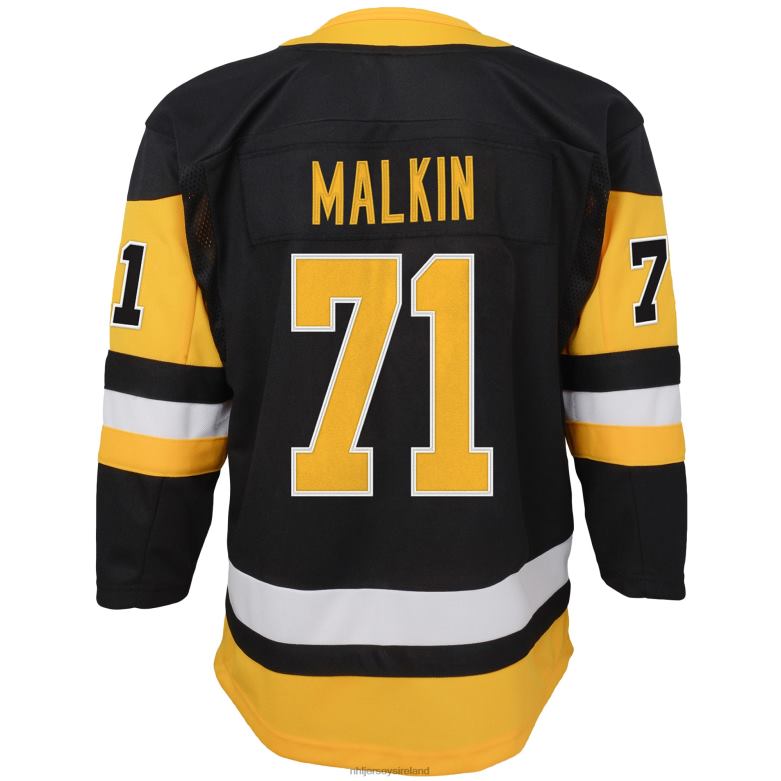 NHL Youth Pittsburgh Penguins Evgeni Malkin Black Home Premier Player Jersey D002V428 Clothing