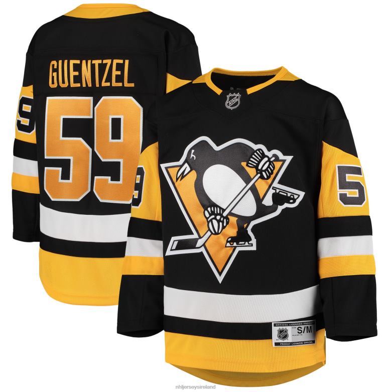 NHL Youth Pittsburgh Penguins Jake Guentzel Black Home Premier Player Jersey D002V463 Clothing