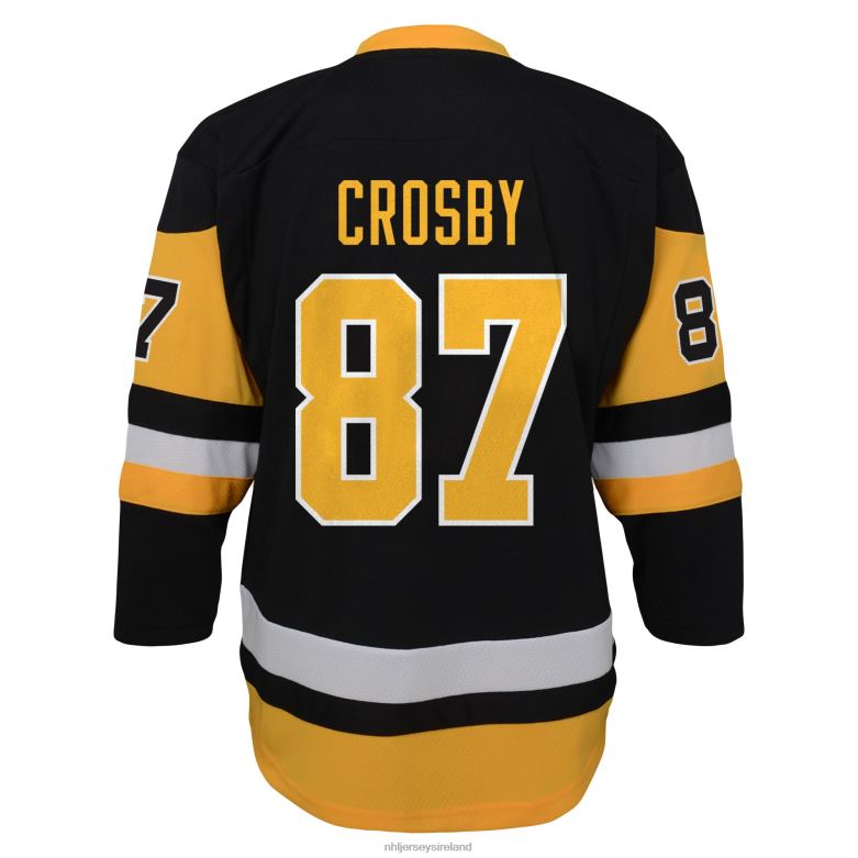 NHL Youth Pittsburgh Penguins Sidney Crosby Black Captain Patch Home Replica Player Jersey D002V56 Clothing