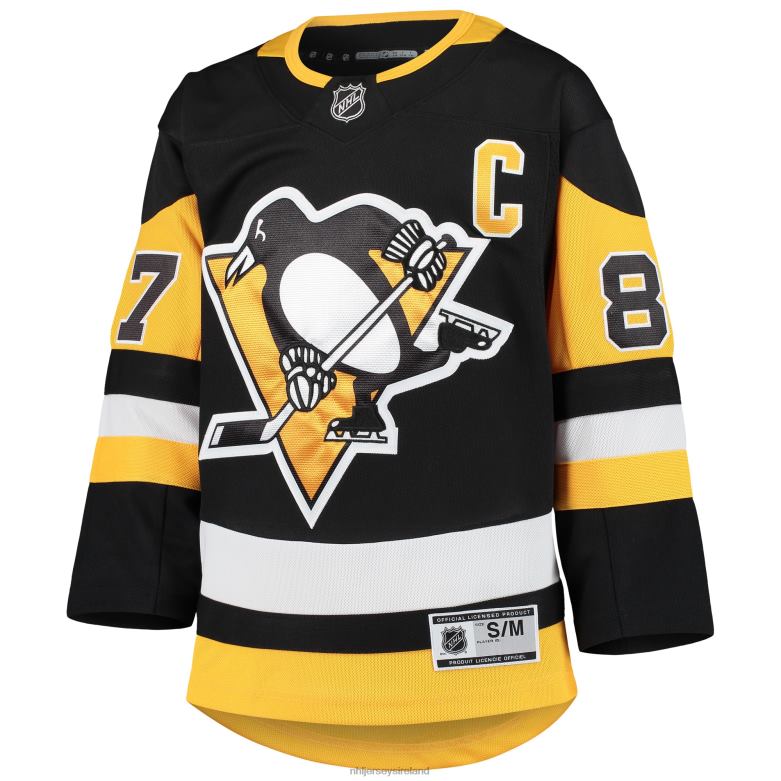 NHL Youth Pittsburgh Penguins Sidney Crosby Black Premier Player Jersey D002V228 Clothing