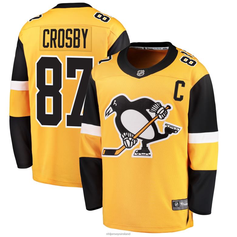NHL Youth Pittsburgh Penguins Sidney Crosby Fanatics Branded Gold Alternate Breakaway Player Jersey D002V568 Clothing