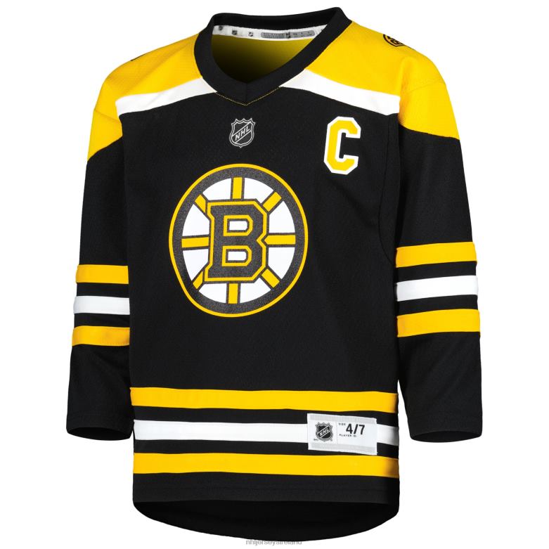 NHL Youth Preschool Boston Bruins Patrice Bergeron Black Replica Player Jersey D002V95 Clothing