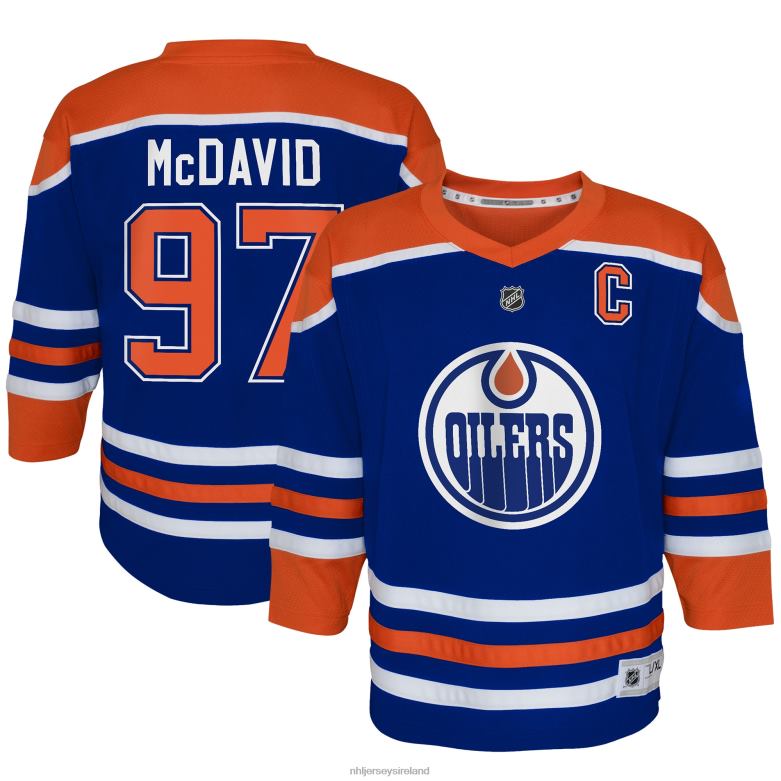 NHL Youth Preschool Edmonton Oilers Connor Mcdavid Royal Home Replica Player Jersey D002V289 Clothing