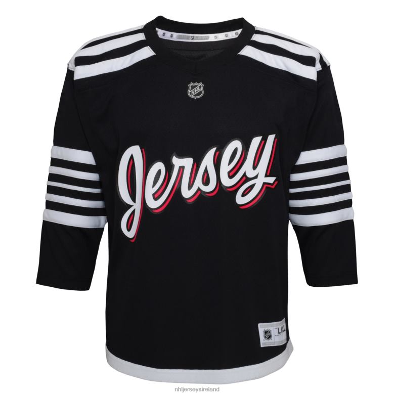 NHL Youth Preschool New Jersey Devils Black 2021/22 Alternate Replica Jersey D002V706 Clothing