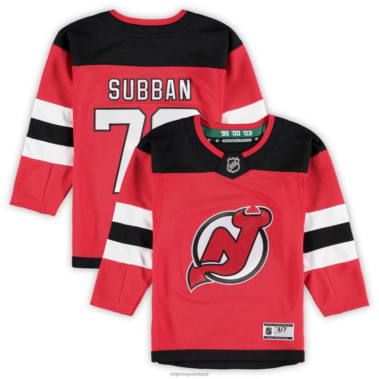 NHL Youth Preschool New Jersey Devils PK Subban Red Home Premier Player Jersey D002V1445 Clothing