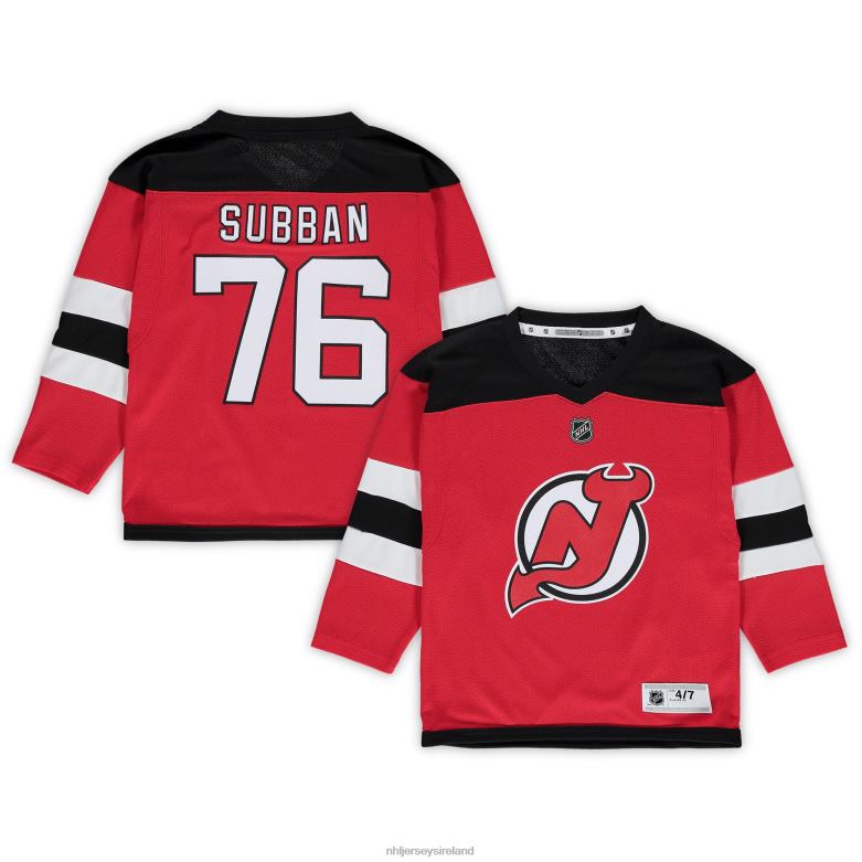 NHL Youth Preschool New Jersey Devils PK Subban Red Home Replica Player Jersey D002V1990 Clothing