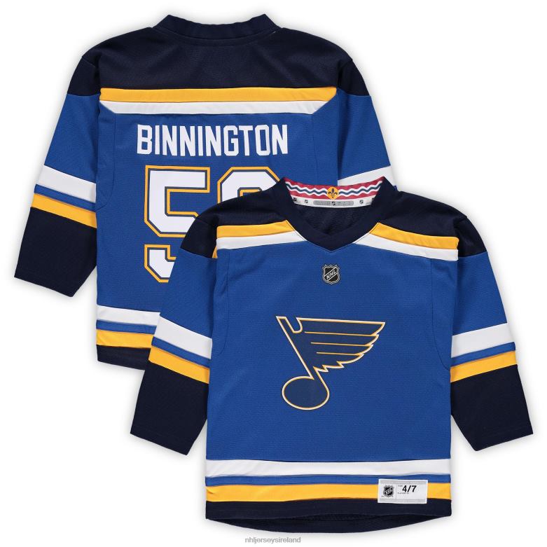 NHL Youth Preschool St Louis Blues Jordan Binnington Blue Home Replica Player Jersey D002V812 Clothing
