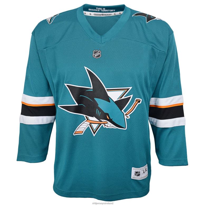 NHL Youth San Jose Sharks Teal 2021/22 Home Replica Custom Jersey D002V314 Clothing