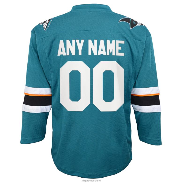NHL Youth San Jose Sharks Teal 2021/22 Home Replica Custom Jersey D002V314 Clothing