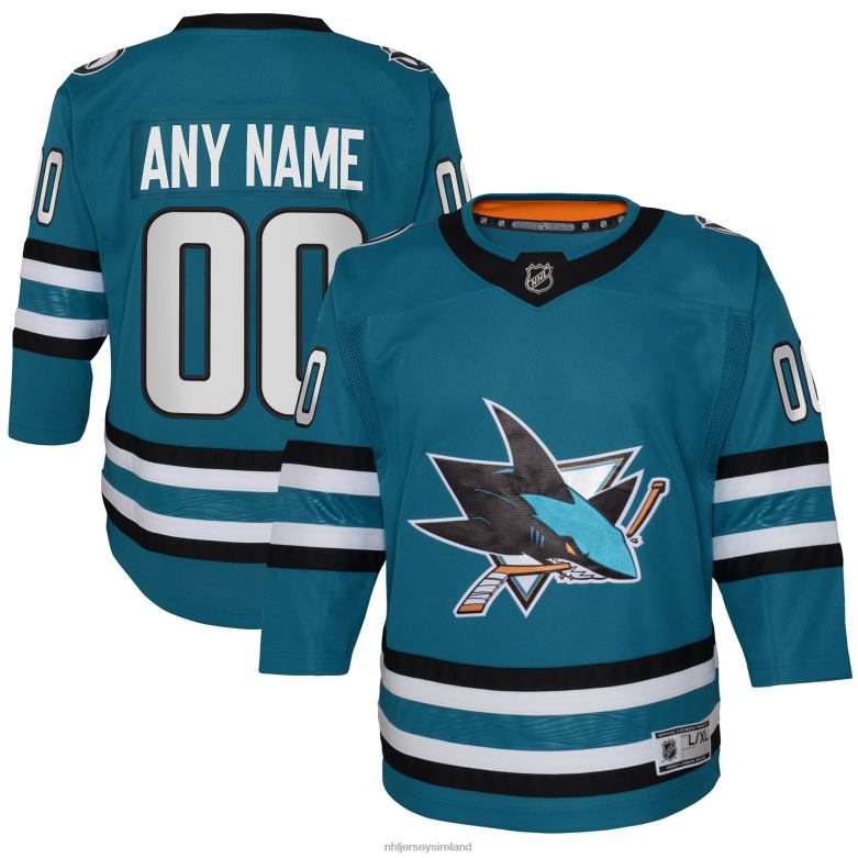 NHL Youth San Jose Sharks Teal Premier Custom Jersey D002V1054 Clothing