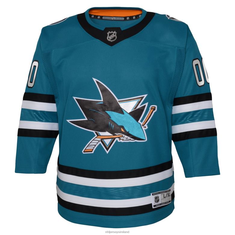 NHL Youth San Jose Sharks Teal Premier Custom Jersey D002V1054 Clothing