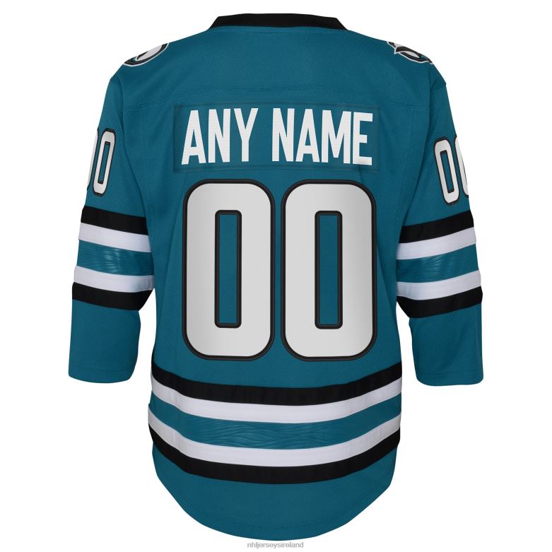 NHL Youth San Jose Sharks Teal Premier Custom Jersey D002V1054 Clothing