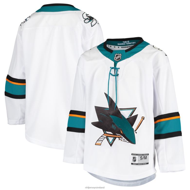 NHL Youth San Jose Sharks White Away Premier Jersey D002V1117 Clothing
