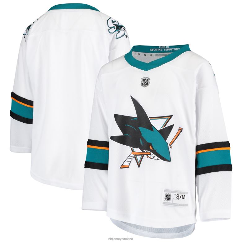 NHL Youth San Jose Sharks White Away Replica Jersey D002V606 Clothing