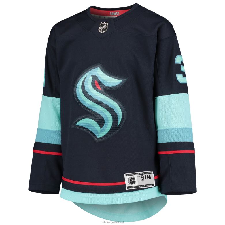 NHL Youth Seattle Kraken Philipp Grubauer Deep Sea Blue Home Premier Player Jersey D002V639 Clothing