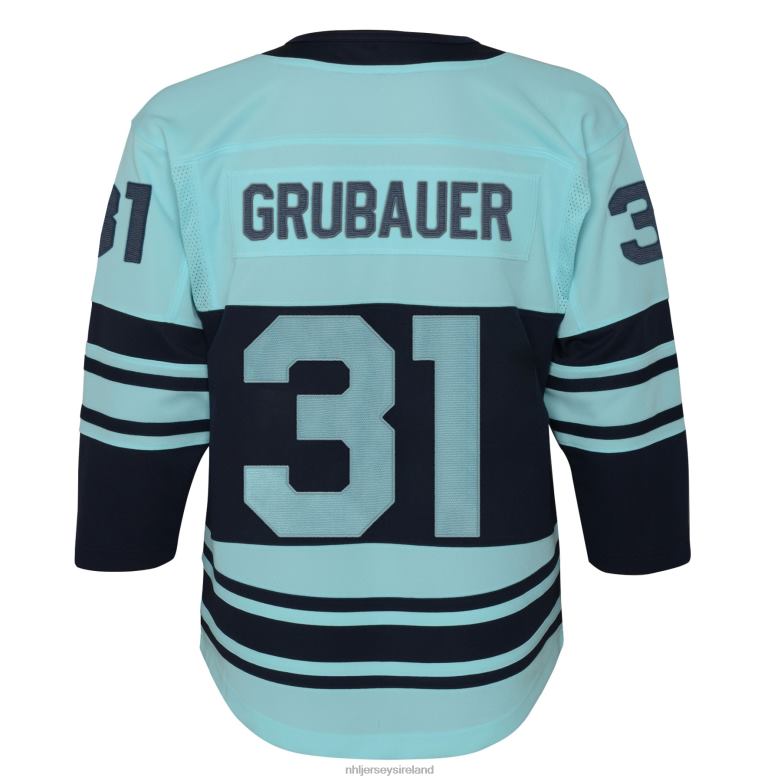 NHL Youth Seattle Kraken Philipp Grubauer Teal Special Edition 20 Premier Player Jersey D002V787 Clothing