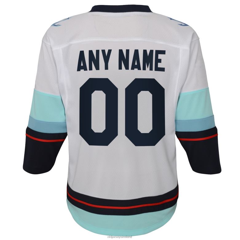 NHL Youth Seattle Kraken White Away Replica Custom Jersey D002V604 Clothing