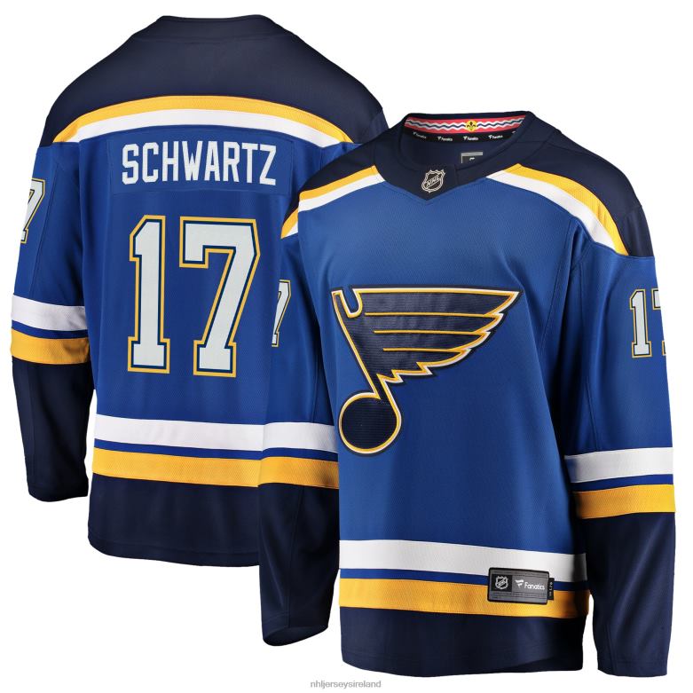 NHL Youth St Louis Blues Jaden Schwartz Fanatics Branded Blue Breakaway Player Jersey D002V2277 Clothing