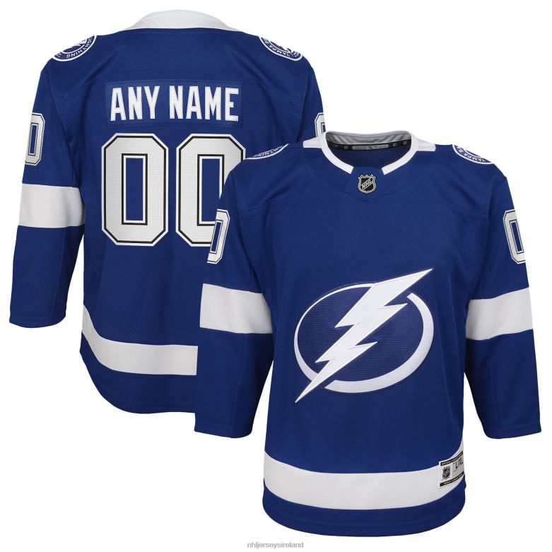 NHL Youth Tampa Bay Lightning Blue Home Custom Premier Jersey D002V218 Clothing