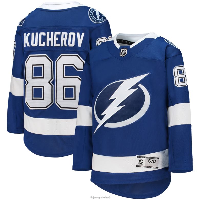 NHL Youth Tampa Bay Lightning Nikita Kucherov Blue Home Premier Player Jersey D002V682 Clothing