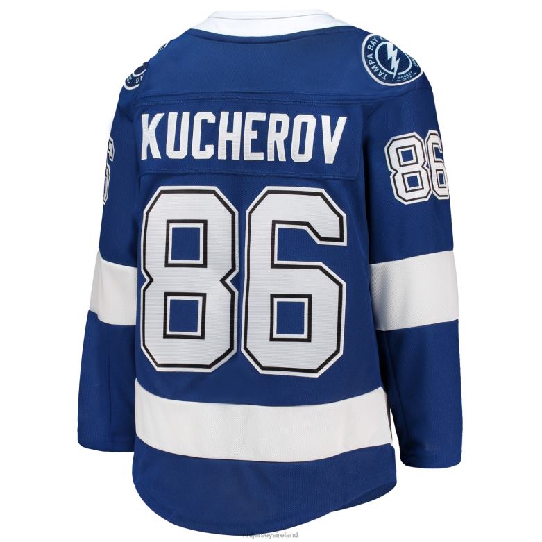 NHL Youth Tampa Bay Lightning Nikita Kucherov Blue Home Premier Player Jersey D002V682 Clothing