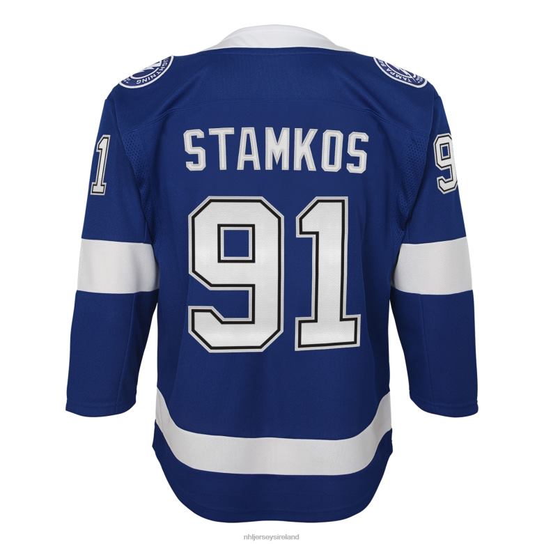 NHL Youth Tampa Bay Lightning Steven Stamkos Blue Home Captain Premier Player Jersey D002V527 Clothing